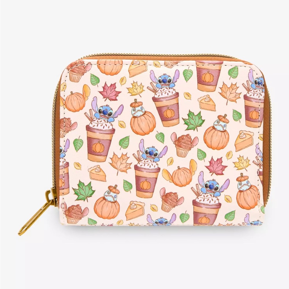 Disney Stitch Pumpkin Spice Latte Zip Wallet